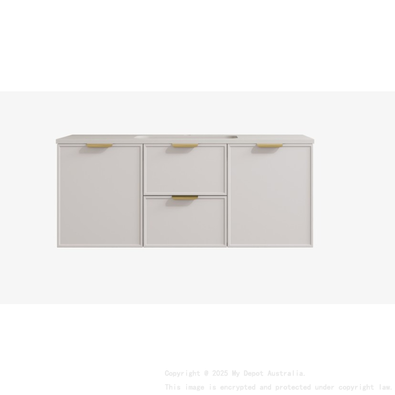 1190*455*560mm Matte White Madura Federation Wall Hung PVC Cabinet