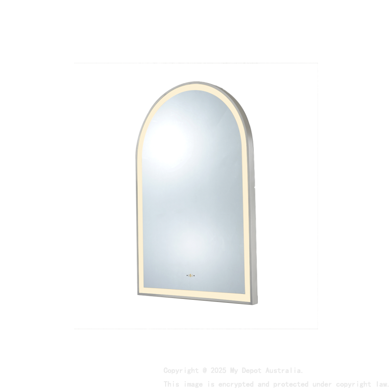 600(W)*900mm(H) Brushed Nickel Ellips Framed LED Mirror