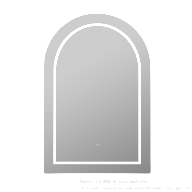 600X900X155mm Allison Arch LED Shaving Cabinet Matte Black