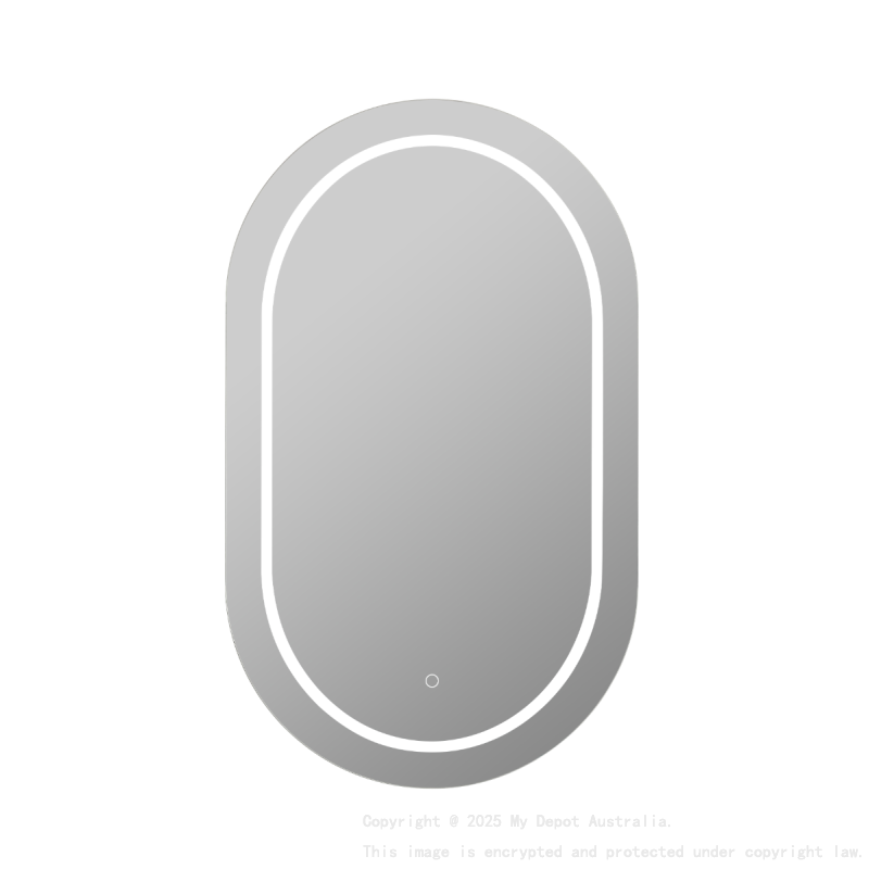 450X900X155mm Matte White Allison Pill LED Shaving Cabinet