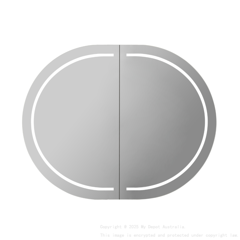 900X600X155mm Matte White Allison Pill Shaving Cabinet