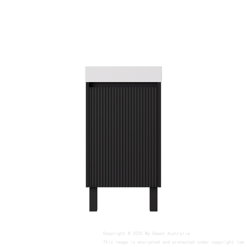 450*255*630mm Matte Black Crete Mini Free Standing PVC Cabinet