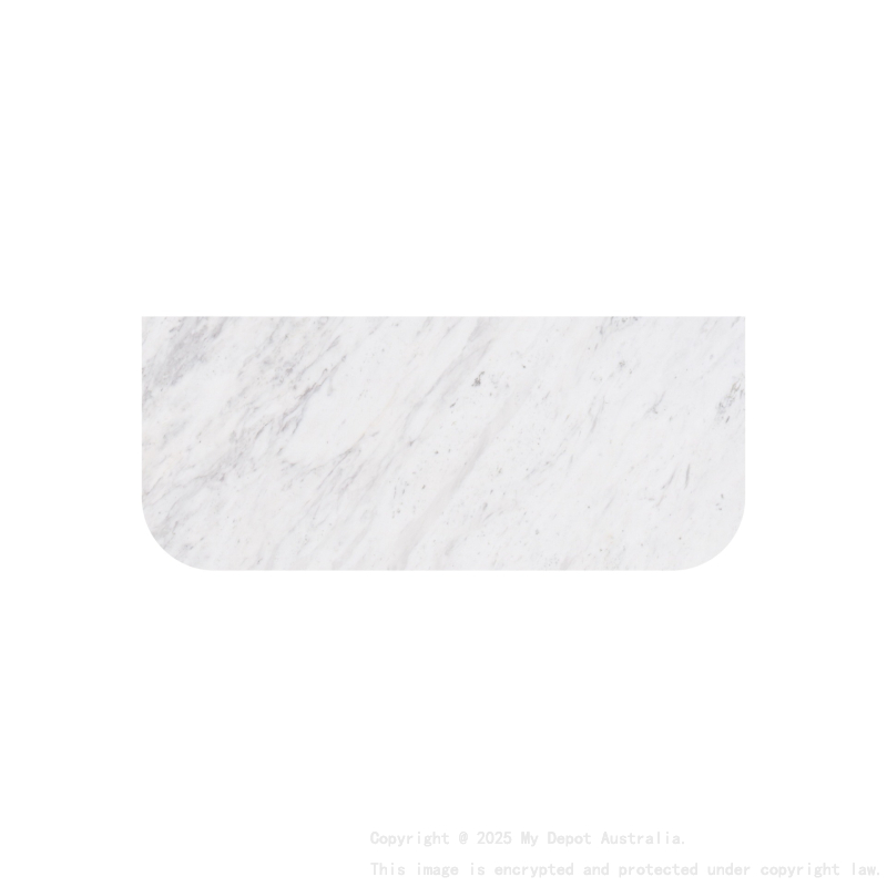 905X505X18mm Carrara White Marble Curve Stone Top