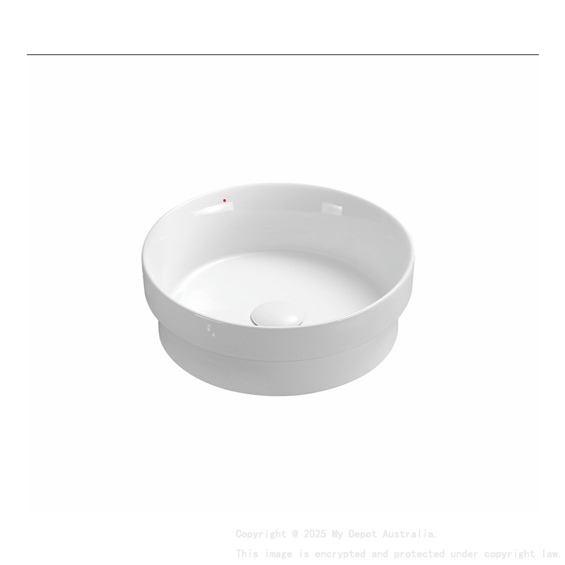 365*365*125mm Gloss White Olley Fine Ceramic Insert Art Basin No Overflow 32mm Waste
