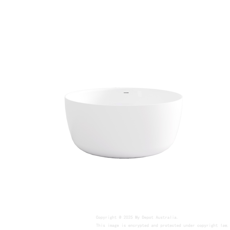 1350*1350*620mm Gloss White Olley Round Acrylic Standing Bathtub Overflow Chrome Waste And Pipe Inlcuded