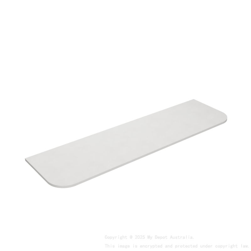 1805X505X20mm Blanco White(WG034) Zero Silica Engineer Curve Stone Top Top