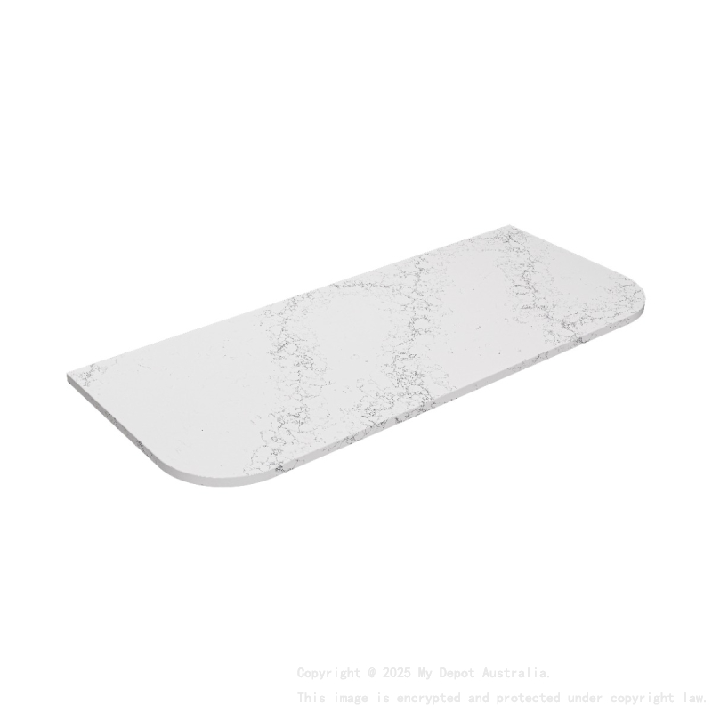 1205X505X20mm Calacatta White (WG486) Zero Silica Engineer Curve Stone Top