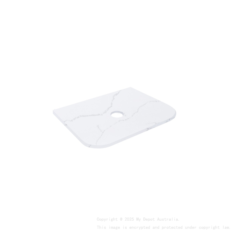 605X505X12mm Calacatta Artic White Solid Surface Stone Top