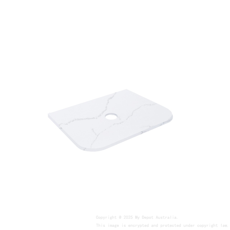 755X505X12mm Calacatta Artic White Solid Surface Stone Top