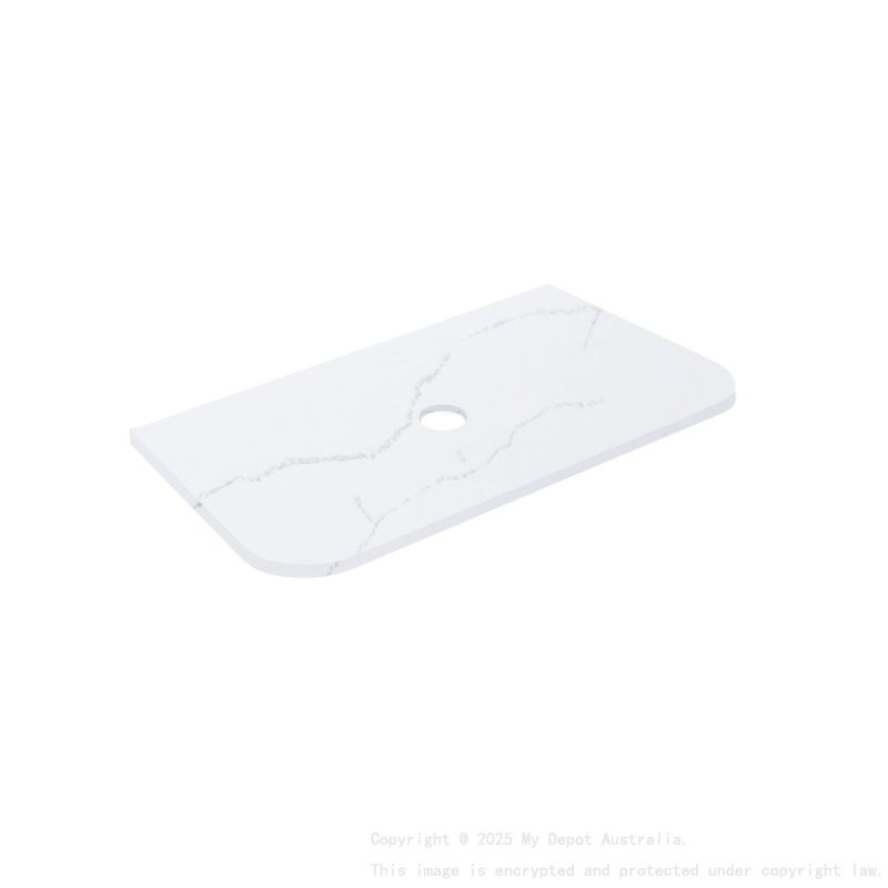 905X505X12mm Calacatta Artic White Solid Surface Stone Top