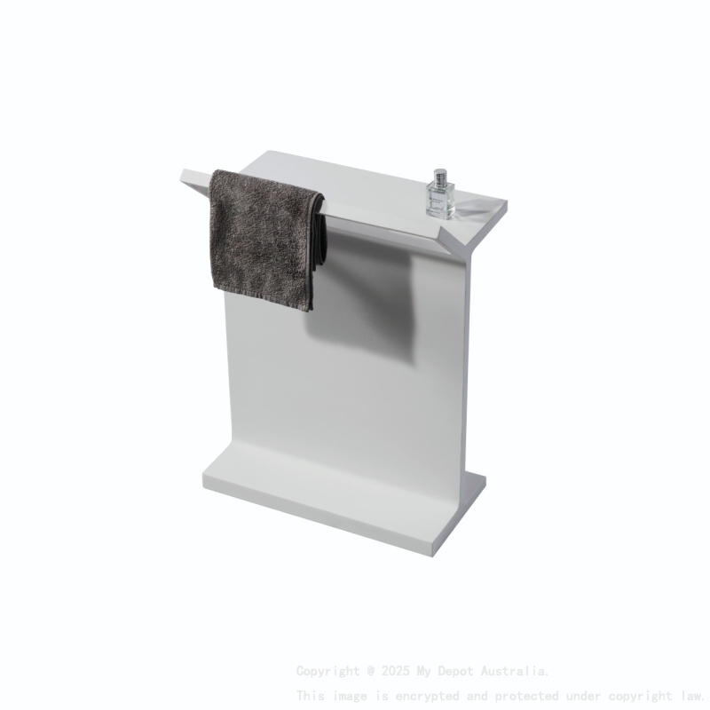 500X314X693mm Matt White Chasey Standing Towel Rack