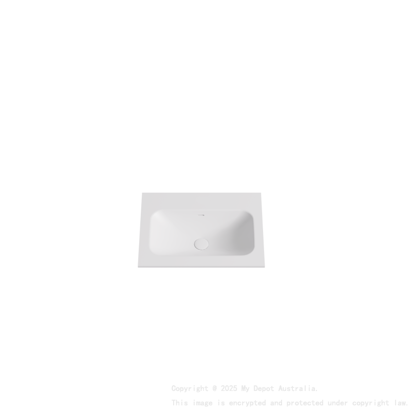 605X465X145 Matte White Chasey Solid Surface Stone Basin