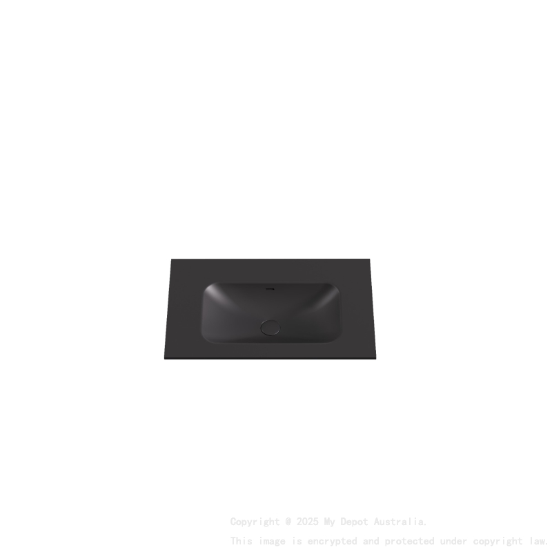 755X465X145 Matte Black Chasey Solid Surface Stone Basin