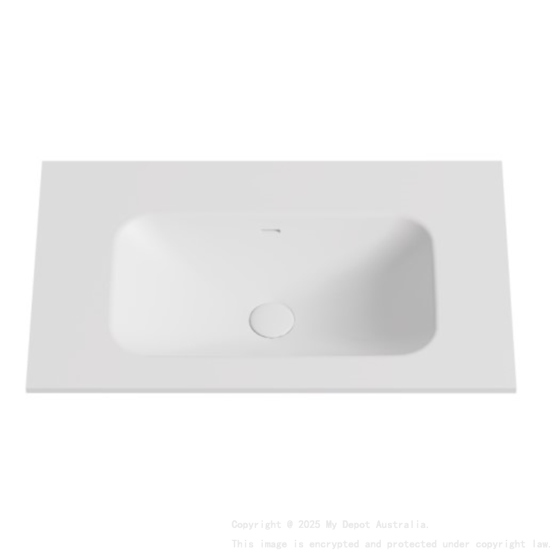 755X465X145 Matte White Chasey Solid Surface Stone Basin
