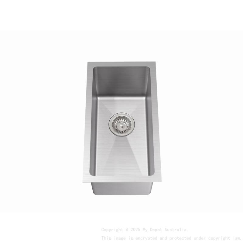 Bowl Size:200X400X230mm Overall Size:240X440X230mm Brushed Stainless Steel Kliff Hand Made Stainless Steel Sinks