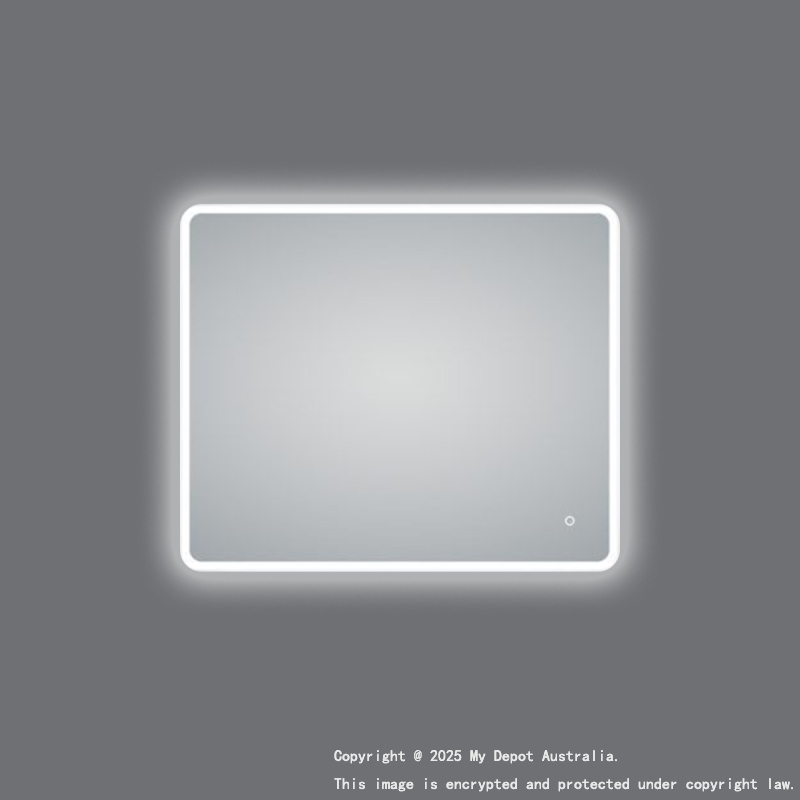 900*750mm Frosted Edge 3 Color Lighting Backlit Acrylic LED Mirror Touch Sensor Switch Defogger Pad Wall Mounted Vertical or Horizontal