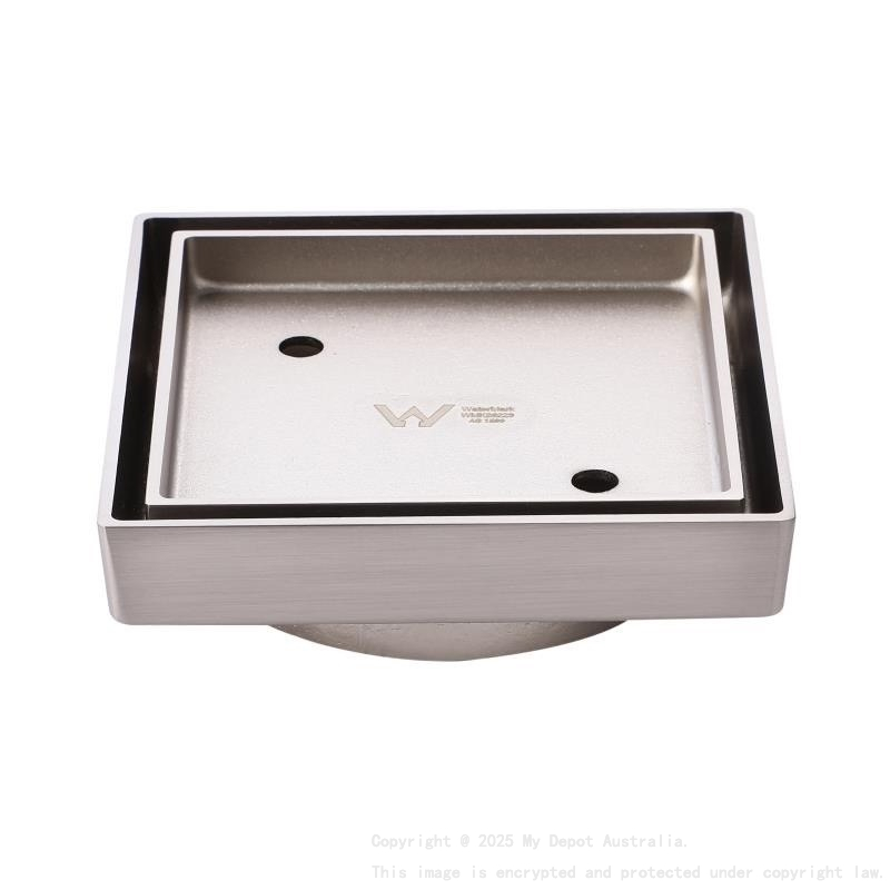 115*115*35mm Brushed Nickel Smart Tile Insert Floor Waste Shower Grate Drain(88mm outlet)