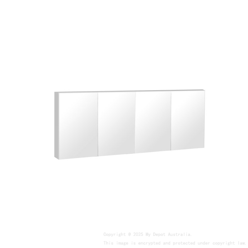 1500*150*750mm Pvc White Shaving Cabinet Four Doors