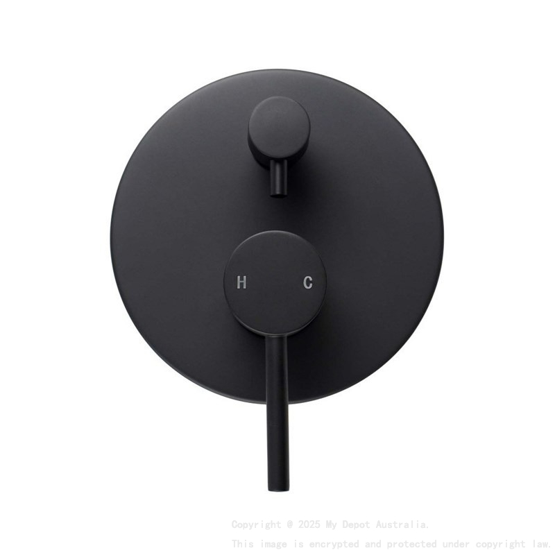 Round Matte Black Shower/Bath Mixer Diverter(color up)