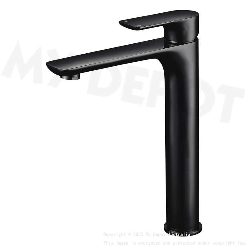 Black Bathroom Tall Basin Sink Mixer Tap