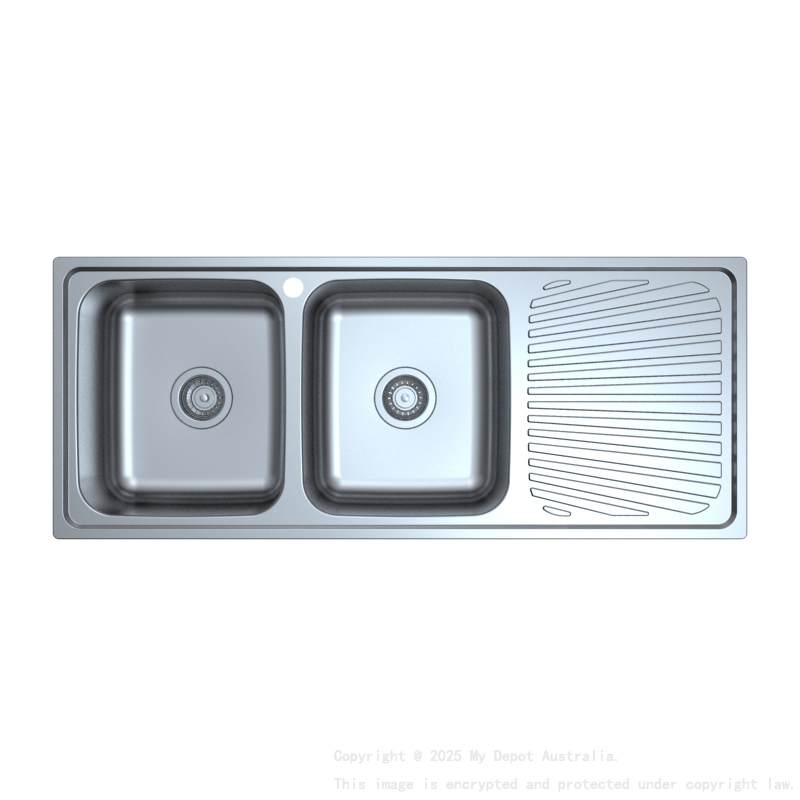 Otus Double Bowl & Drainer Sink 1180 x 480 x178mm
