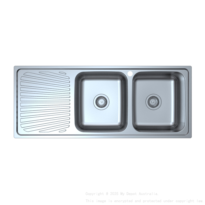 Otus Double Bowl & Drainer Sink 1180 x 480 x178mm