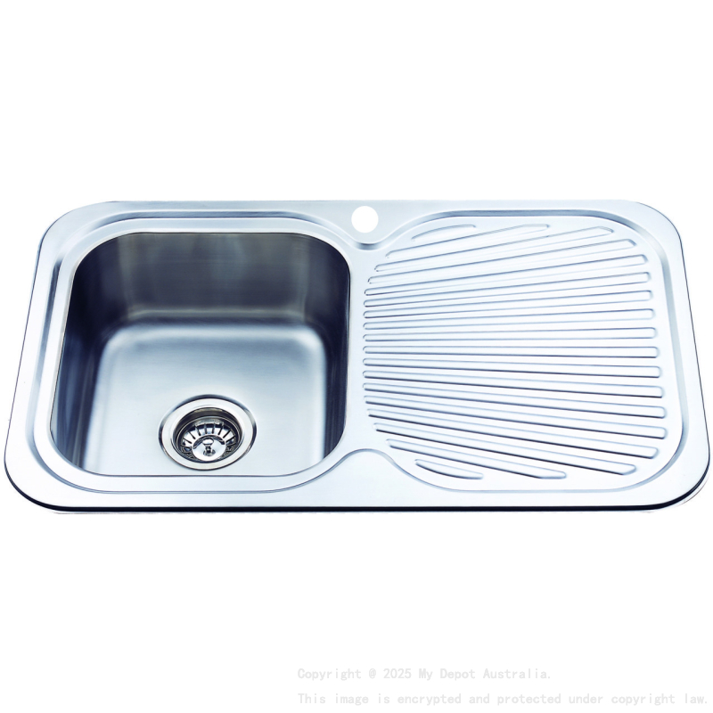 Cora Single Bowl & Single Drainer 780 x 480 x 170mm
