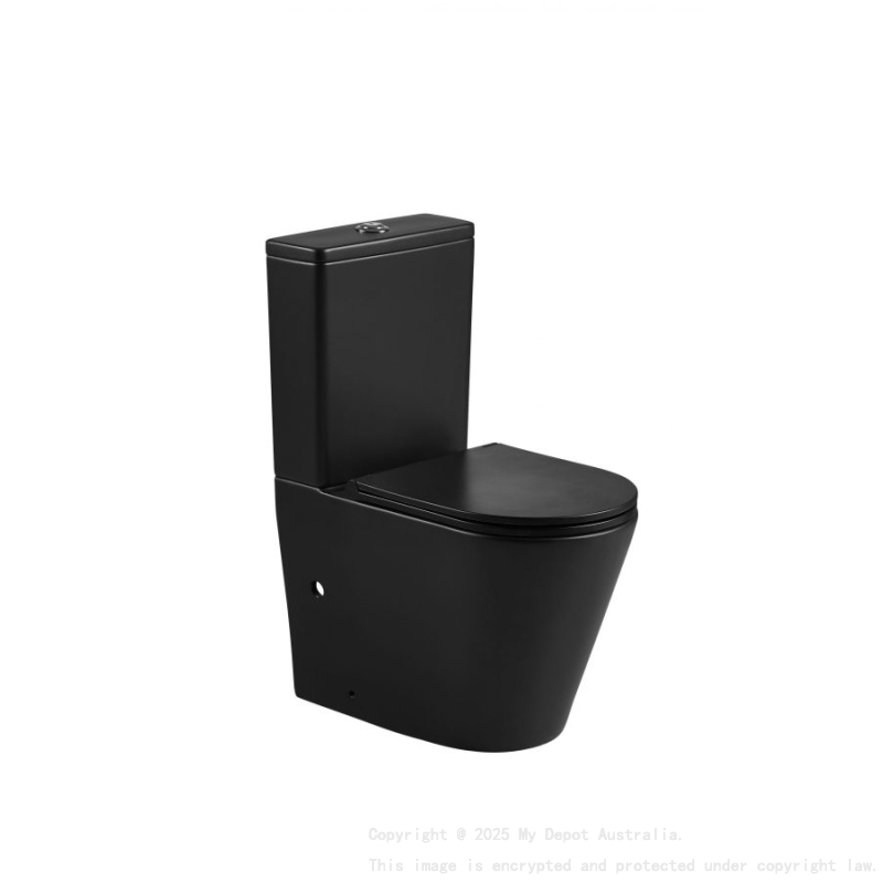 Berlin Matt Black Back To Wall Toilet Suite Quiet Flushing Technology 