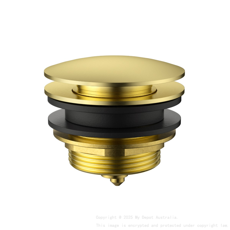 40mm Bath POP-UP Plug With Removabel Waste No Overflow Brushed Gold
