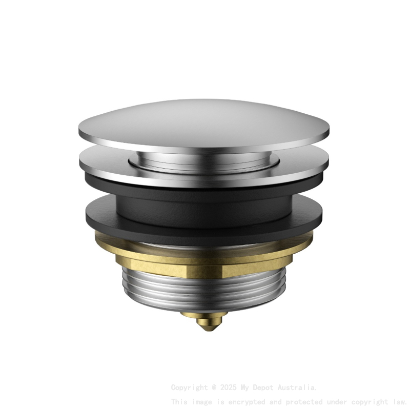 40mm Bath Pop-Up Plug With Removabel Waste No Overflow Brushed Nickel