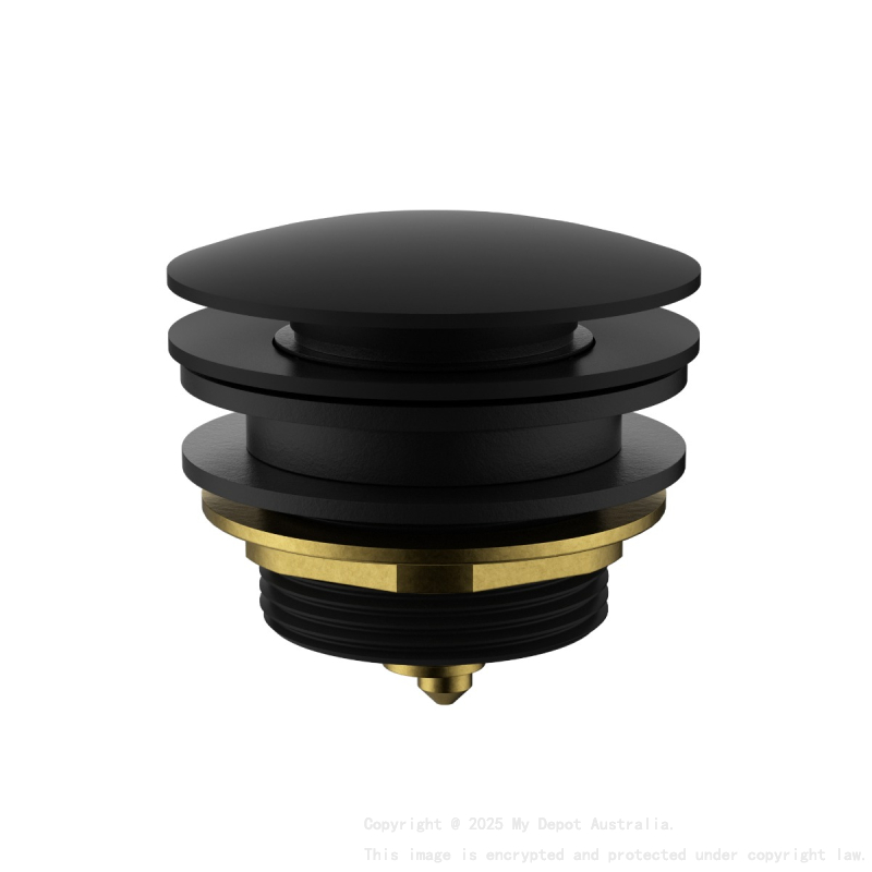 40mm Bath Pop-Up Plug With Removabel Waste No Overflow Matt Black