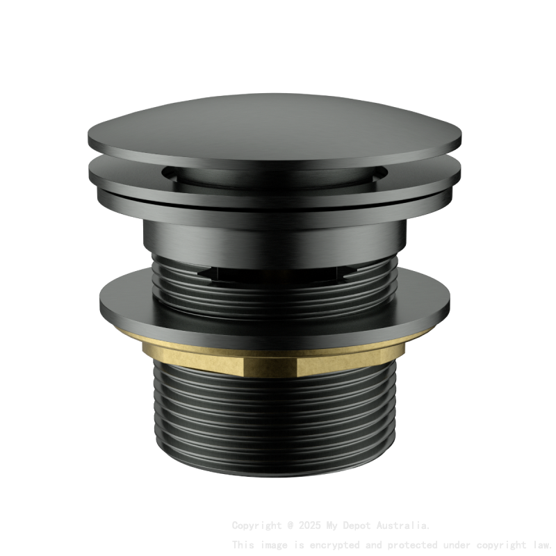 40mm Bath Pop-Up Plug With Removabel Waste With Overflow Gun Metal