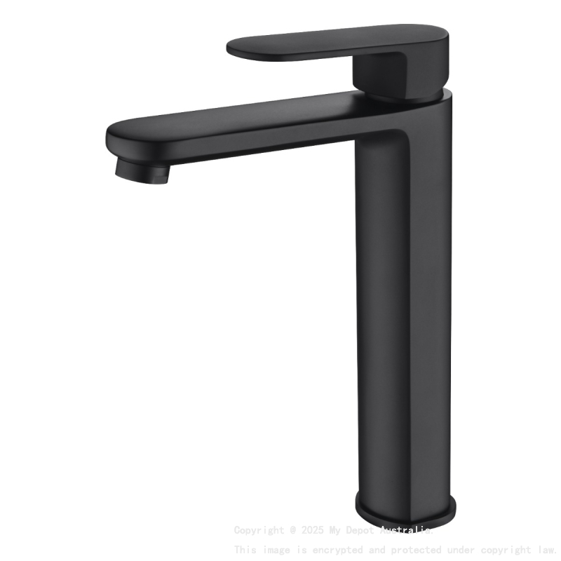 Cora High Rise Basin Mixer Matt Black