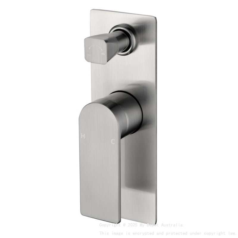 Ruki Wall Mixer with Diverter Brushed Nickel