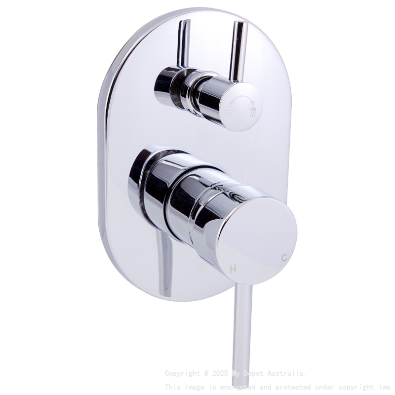 Otus Wall Mixer With Diverter Chrome