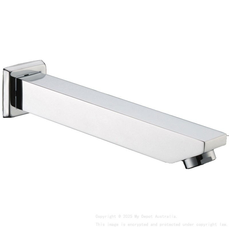 Yale Square Bath Spout 160mm Chrome