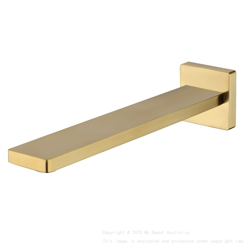 Ruki Bath Spout Brushed Gold