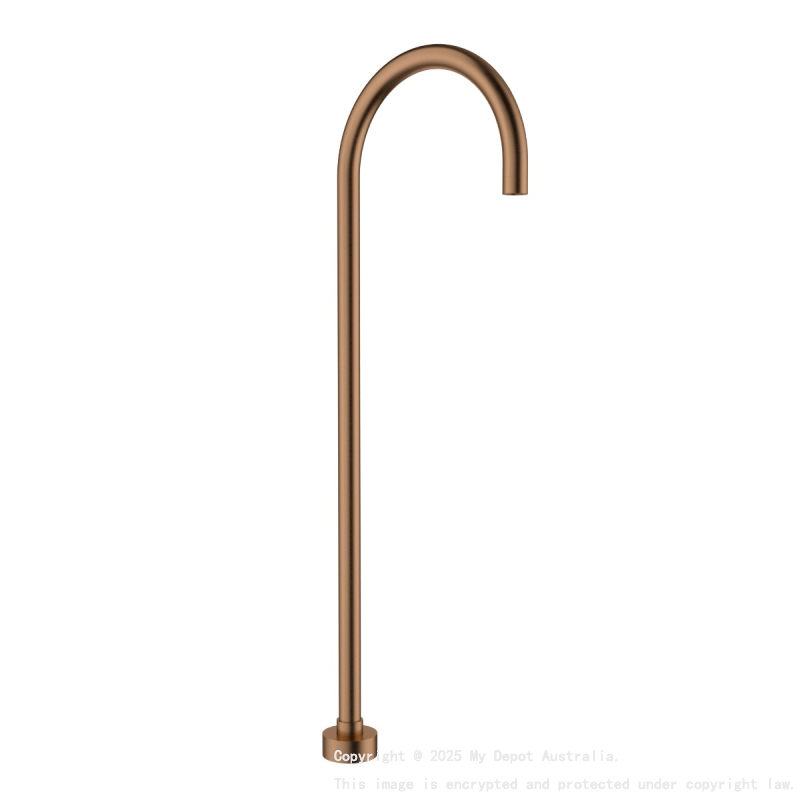 Yale  Round Floor-Mounted Bath Spout Brushed Copper