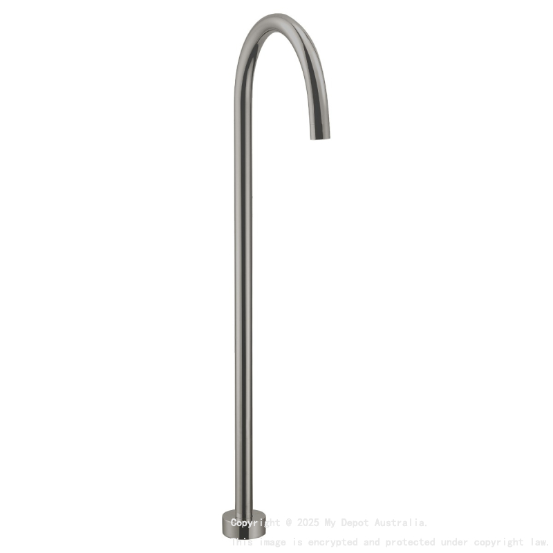Yale  Round Floor-Mounted Bath Spout Brushed Nickel