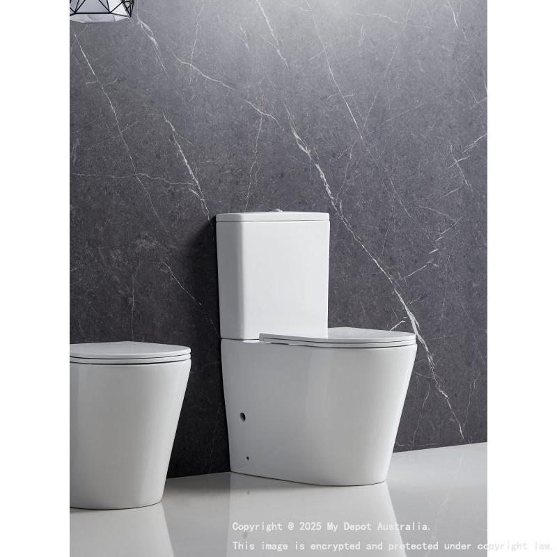 Berlin Matt White Back To Wall Toilet Suite Quiet Flushing Technology 