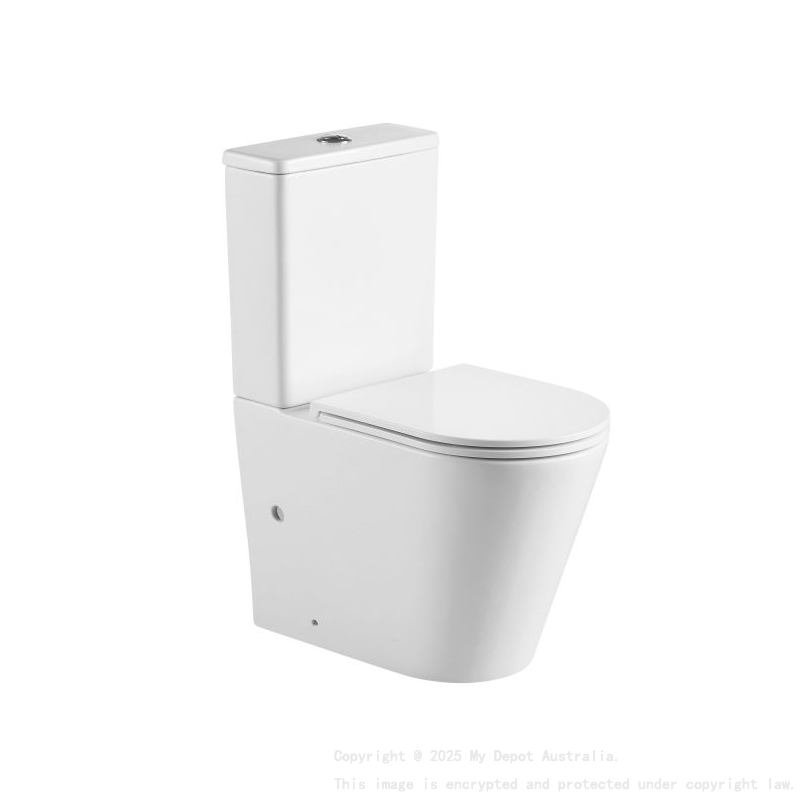 Pani Back To Wall Toilet Suite (Rimless) With Slim UF Seat Cover And  Universal Inlet Cistern T3