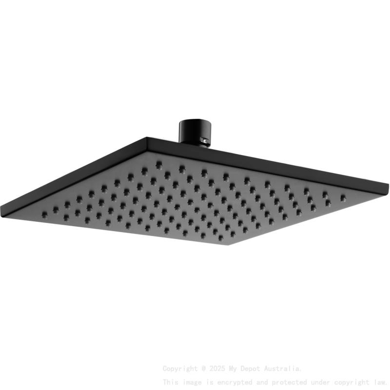 Eden Square Overhead Shower 200mm Matt Black
