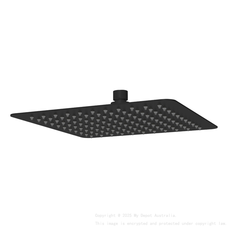 Nova Square Overhead Shower 250mm,Matt Black
