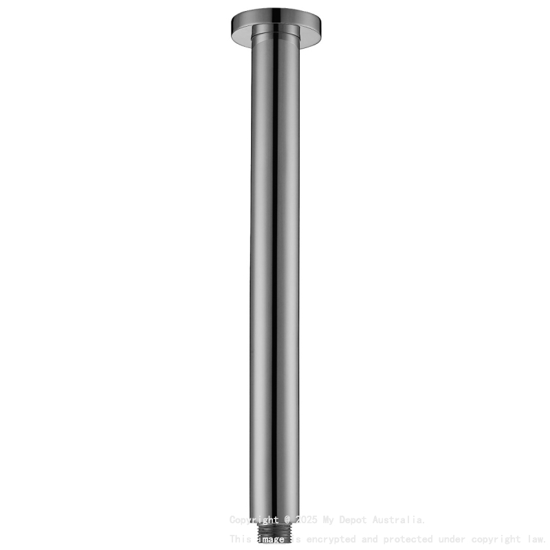 Round Vertical Shower Arm Brushed Stainless Steel