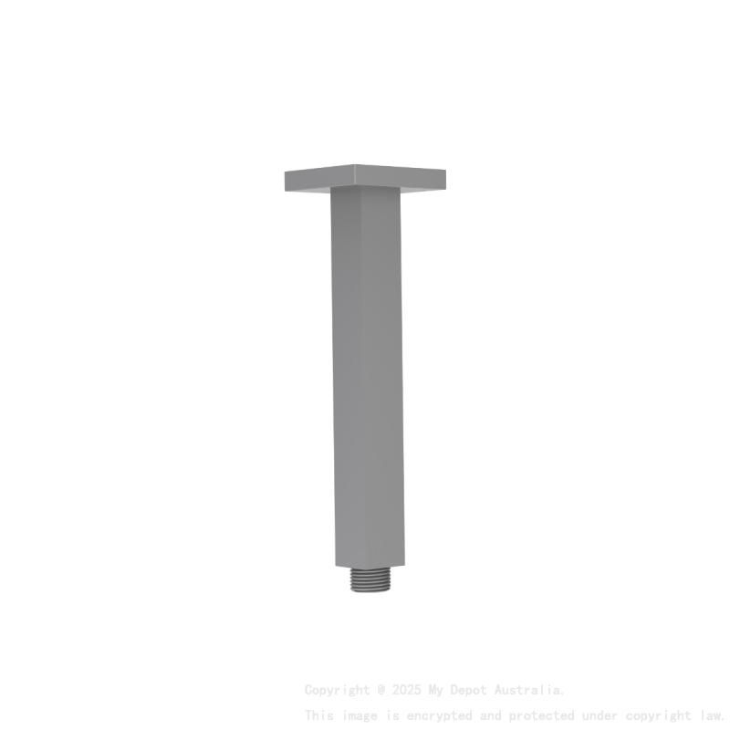 Square Vertical Shower Arm Gun Metal