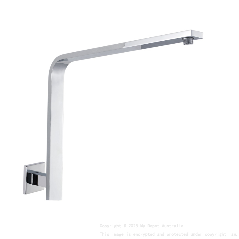 Rectangle Curved Shower Arm Chrome
