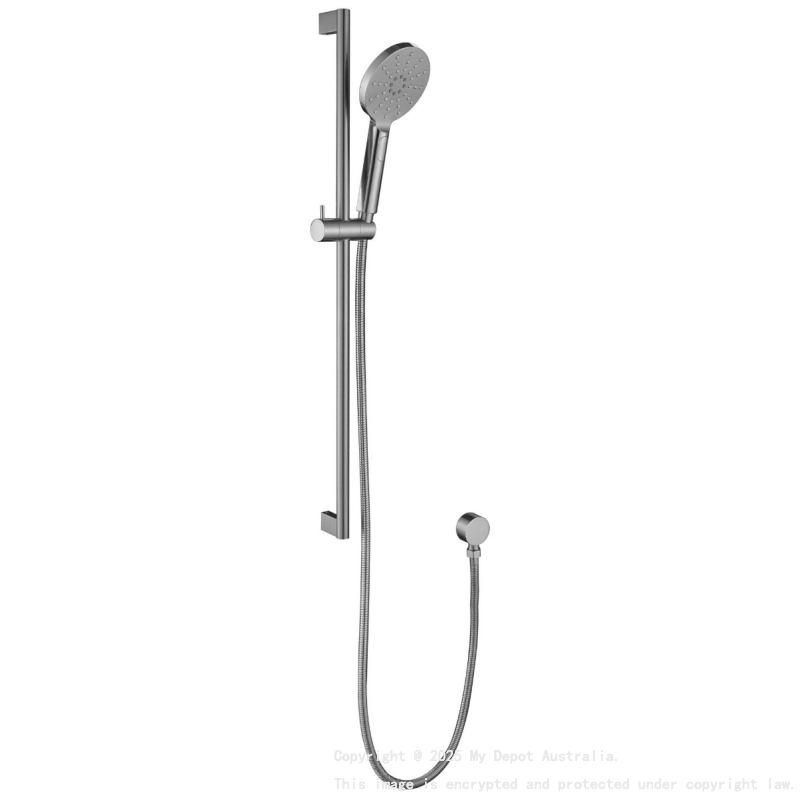 Cora Round Sliding Shower Set Brushed Nickel