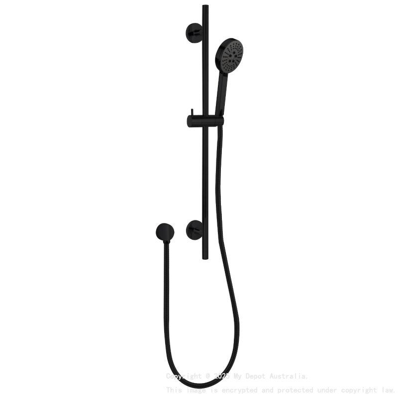 Otus Sliding rail shower set Matt Black