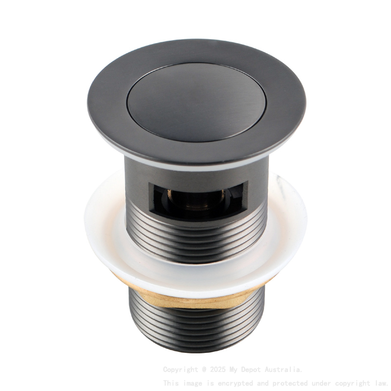 Gun Metal Grey 32/40mm Solid Brass Basin Pop Up Waste with Overflow