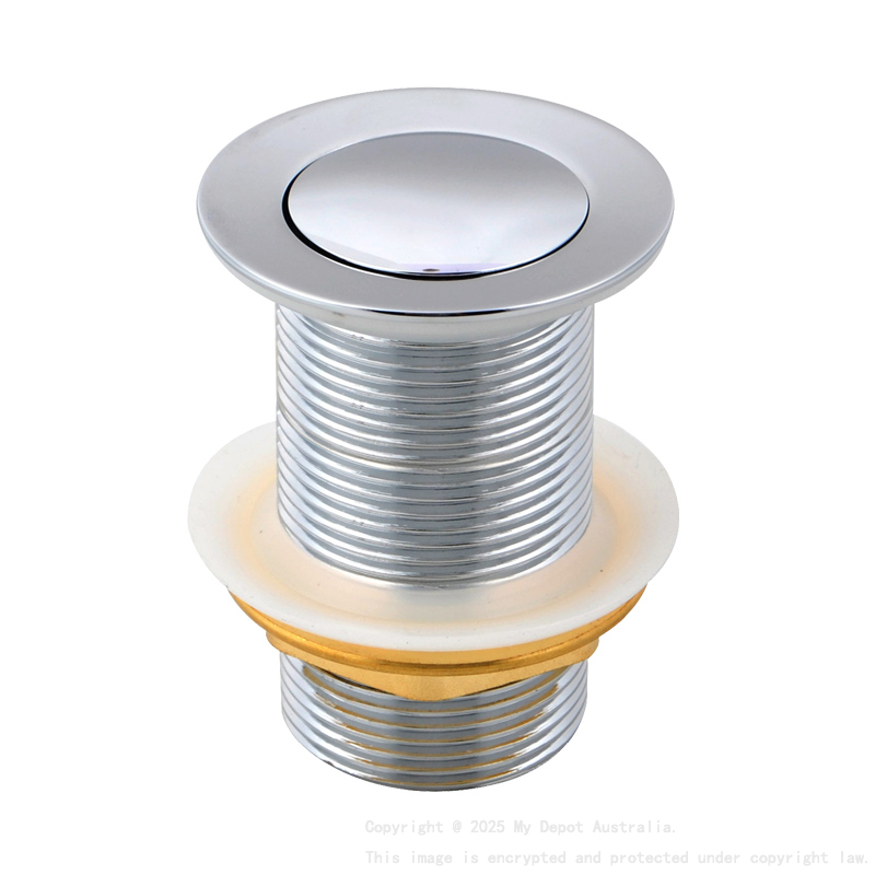 Chrome 32/40mm Solid Brass Basin Pop Up Waste with NO Overflow